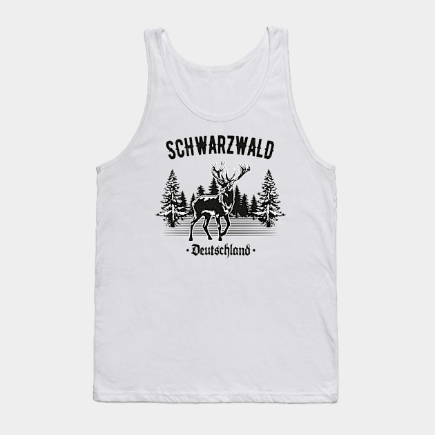 Schwabe Schwarzwald Deutschland Hirsch Wald Tank Top by Foxxy Merch